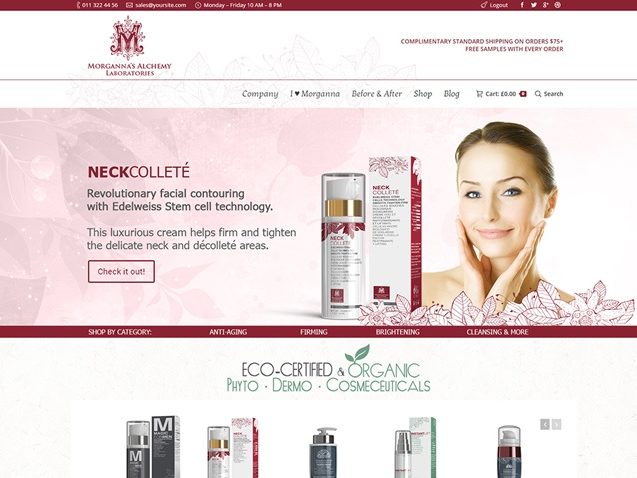 Business Consulting Agency | Morganna’s Alchemy Skin Care Website